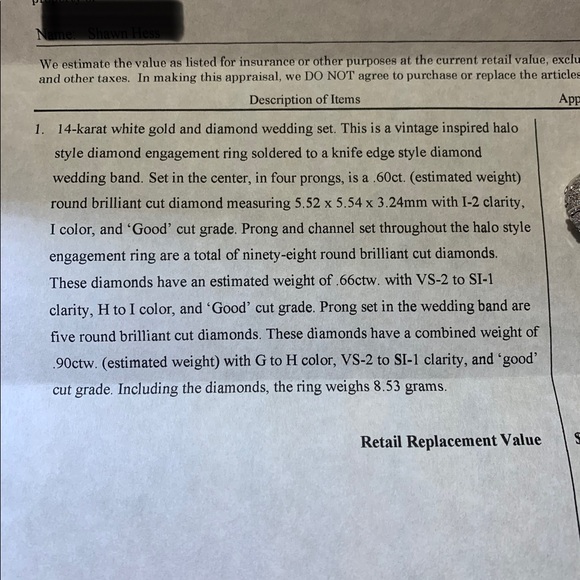 14k diamond wedding set - Picture 5 of 5